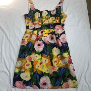 J Crew floral silk dress - size 6